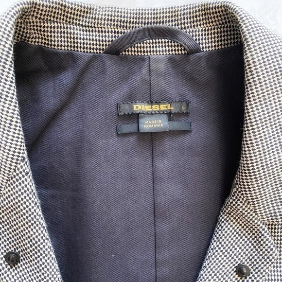 DIESEL BLACK GOLD LABEL MEN'S LINEN BLEND TEXTURED BLAZER - S - Picture 5 of 9